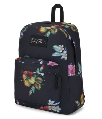 JanSport SuperBreak Backpack - Durable, Lightweight Premium Backpack - Floral Glitch