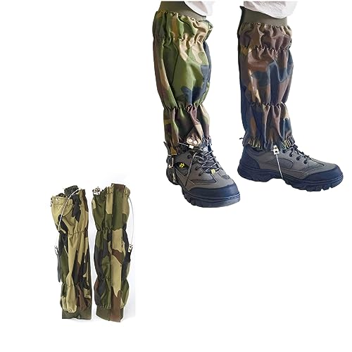 Uponauot Adjustable Snake Gaiters for Men Women Snake Bite Protection Chaps Snake Proof Boots Gaiters Snake Guards Leg Gaiters (Snake Proof Gaiters - Camo)