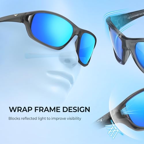 KastKing Dugan Polarized Sport Sunglasses for Men and Women, Ideal for Driving Fishing Cycling Running, UV Protection