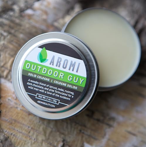 Aromi Solid Cologne for Men | Woodsy, Earthy Fragrance, Spruce, Cedar, Pine Scent, Vegan, Father's Day Gift, Alcohol-Free (Outdoor Guy)