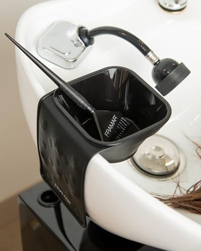 FRAMAR Toning Tub Hair Dye Bowl – Hair Color Bowls For Hairstylist, Hair Color Bowl, Hair Color Mixing Bowl, Hair Dye Bowls, Suction to Sink or Shampoo Station For Easy Toning – 2pc