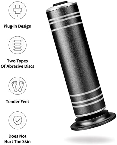 krofaue Upgrade 1000RPM Electric Foot File - Adjustable Speed Foot Sander with 60pcs Replacement Sandpaper Disk, Electric Callus Remover Professional Pedicure Tool for Women Dead Cracked Hard Skin