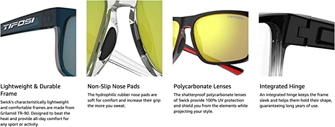 Tifosi Optics Swick Sunglasses (Midnight Navy/Smoke Bright Blue Lenses)