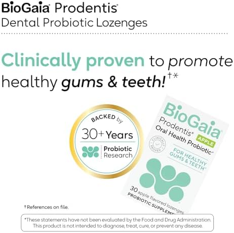BioGaia Prodentis 3-Pack | Dental Probiotic Lozenges | Promote Healthy Gums & Teeth | Defend Against Dental Problems | Replenish Oral Microbiome | Improve Oral Health | Apple Flavor | 90 Day Supply