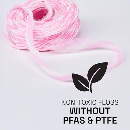 REACH ULTRACLEAN Gentle Gum Care Expanding Floss – Woven, Non-Waxed, PFAS-Free with Vitamin E, for Sensitive Gums, Cinnamon Mint 55YD (3-Pack)