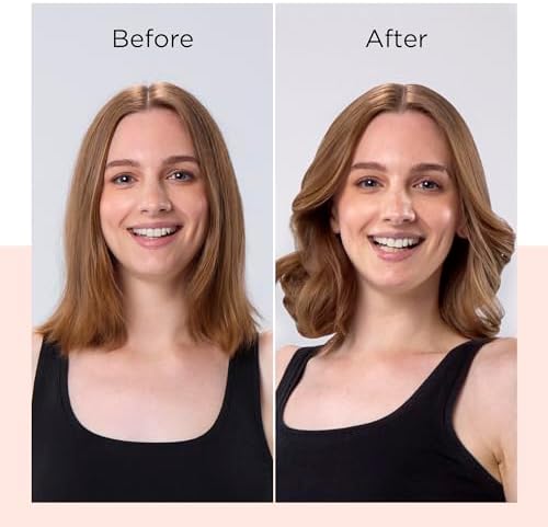 REVLON New and Improved SmoothStay Coconut Oil-Infused Heated Hair Styling Brush | 1” Barrel for Voluminous, Shiny Results (Black/Red)