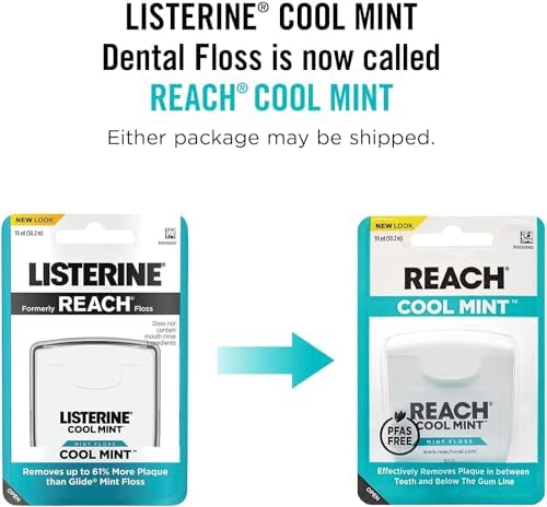 REACH Dental Floss, Cool Mint, 6 Count