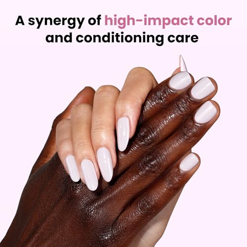 LONDONTOWN lakur Nail Polish - Chip-Resistant, Non-Toxic, Conditions & Hydrates Nails | Glossy Milky Pink, Strawberry Milk, .40 fl oz