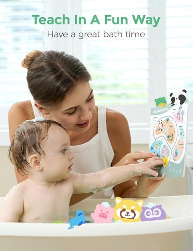 Momcozy Essential Oil Bath Bombs,14 Pcs Bubble Bath Fizzy Balls with 7 Cute Animal Shapes,Bath Bombs Gift Set for Kids Girls Boys Toddler, Ideal Gift for Children's Day, Bath Bomb Kit