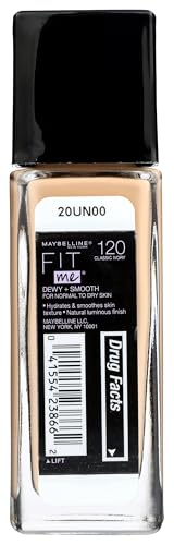Maybelline Fit Me Dewy + Smooth Foundation, Classic Ivory, 1 fl. oz. (Packaging May Vary)