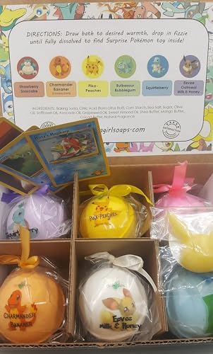 Bath Bomb Toys Inside Bath Bombs, Huge Balls (5 oz) Safe, Great for Bubble Baths, Perfect for Little Girls and Boys (6 Count) Pack of 1