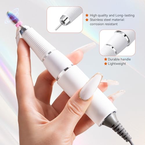 MAKARTT 30000RPM Electric Handpiece for Up200 Nail Drill Machine Professional E File 3 Pins White