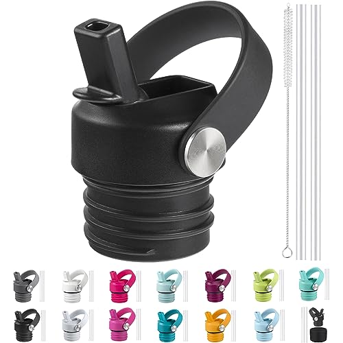 RRegeny Straw Lid for Hydro Flask Standard Mouth, Lid with Straws Fits Standard Mouth Hydroflask, Sport Cap Water Bottle Accessories Top Replacement Straw Lid