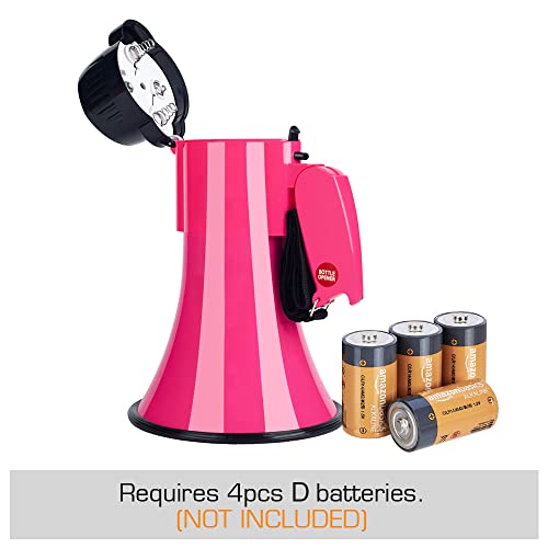 30 Watt Power Portable Megaphone Bullhorn Speaker Voice, Siren/Alarm and 240S Recording with Volume Control and Strap (DeepPink)