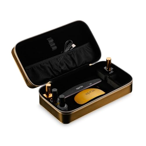 Chaun Legend x Apres Gel-X Kit Professional Starter Kit with PH Bonder, Non-Acidic Gel Primer, Soak Off Extend Gel, Non-Wipe Top Gelcoat, LED Light, Grit Emery Board