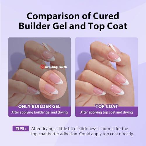 BTArtboxnails Builder Gel for Nails and Portable Nail Lamp Set, XCOATTIPS Protecting Duo