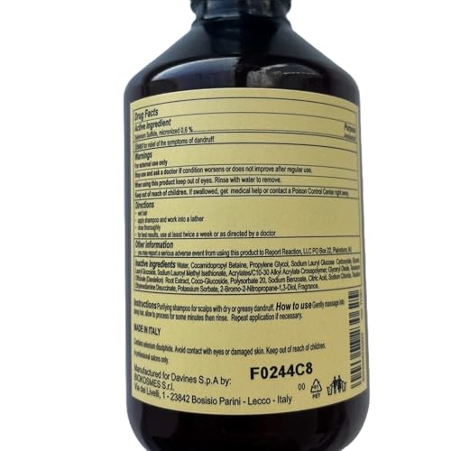 Davines Naturaltech PURIFYING Shampoo, Anti-Dandruff Protection While Gently Cleansing And Clarifying, 8.45 fl. oz.