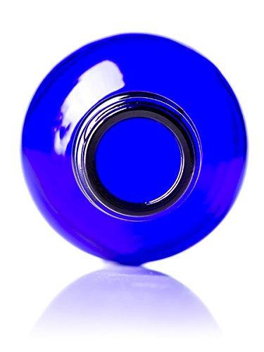 Earthborn Elements Cobalt Glass Bottles with Eye Droppers (1 oz, 4 pk) For Essential Oils, Colognes & Perfumes