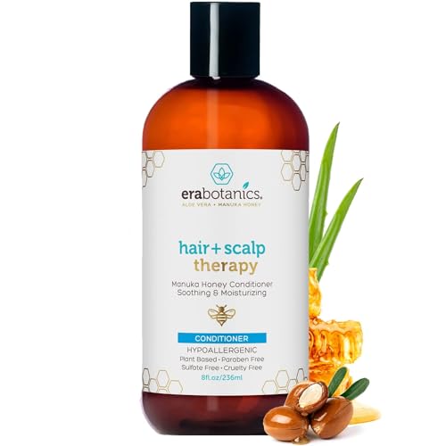 Era Organics Manuka Honey Dry Scalp Conditioner - Sulfate Free, Soothing and Moisturizing for Damaged Hair - Argan Oil for Women or Men