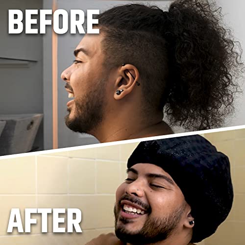 Black Shower Cap for Men