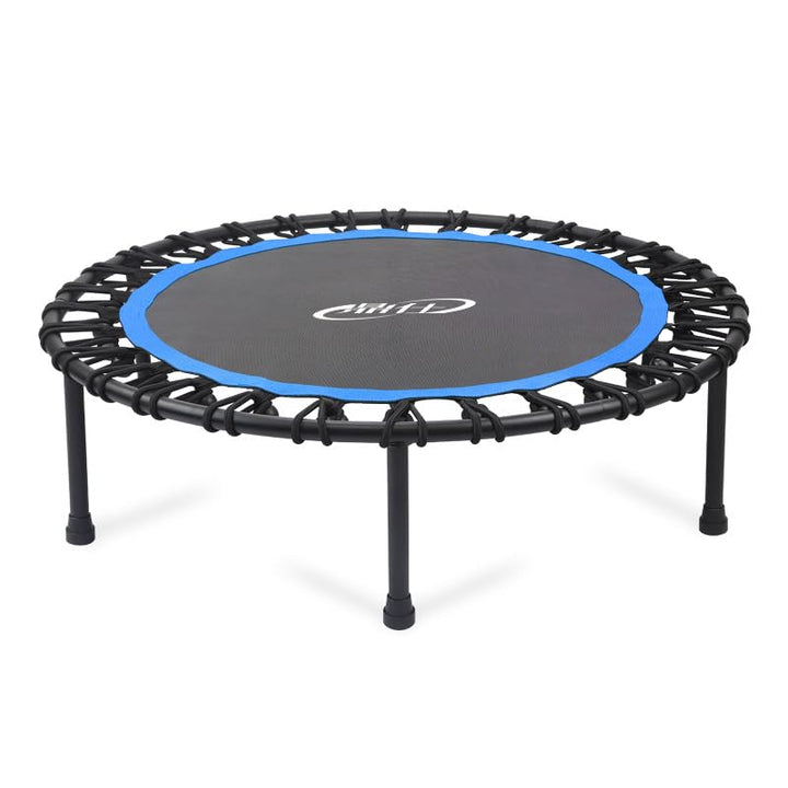 DARCHEN 400LBS Rebounder Trampoline for Adults, Indoor Mini Trampoline Silent Fitness Trampoline Small Bungee Rebounder Jumping Cardio Trainer Workout Exercise Workout with Handrail Bar [40 Inch]