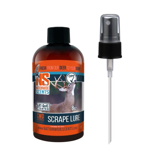Nationwide Scents Scrape Lure for Hunting | 8 oz | 1 Pack | Buck Attractants for Whitetail Deer | Deer Pee Scents & Attractants