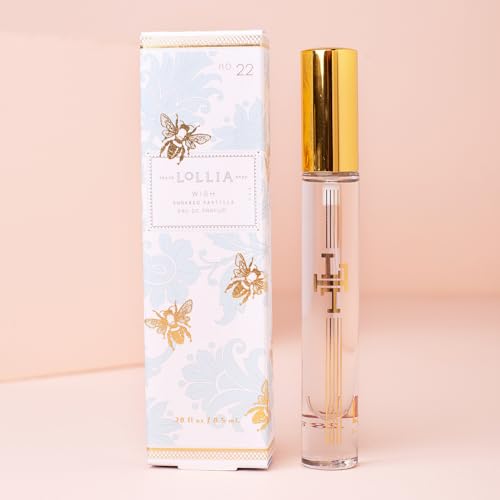 LOLLIA Wish Travel Eau de Parfum, .28 fl. oz. – Sugared Pastille – Beautifully Captivating, Travel Size Perfume, Women’s Perfume, Eau de Parfum Spray for Women, Women’s Fragrance
