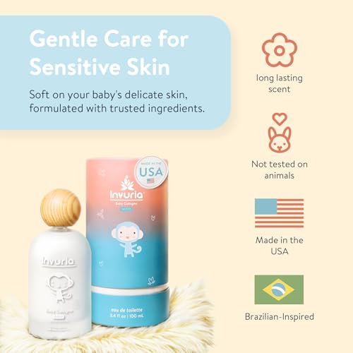 Afeto Baby Cologne | Alcohol-Free Cologne | For Boys & Girls | Baby Eau de Toilette | Newborn Perfume | 3.4 oz | 100 mL