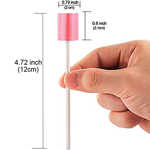 100PCS Disposable Mouth Swabs Sponge - Unflavored, Sterile Oral Swabs Dental Swabsticks for Mouth Cleaning