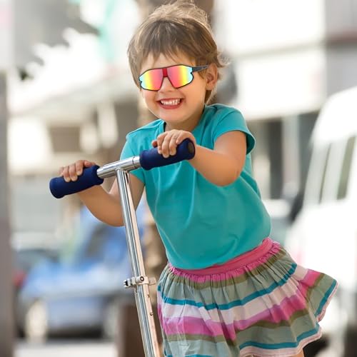 Yogo Vision Kids Sports Sunglasses Youth Lightweight Baseball Sun Glasses UV400 Protection Sport Frame Shades for Boys Girls