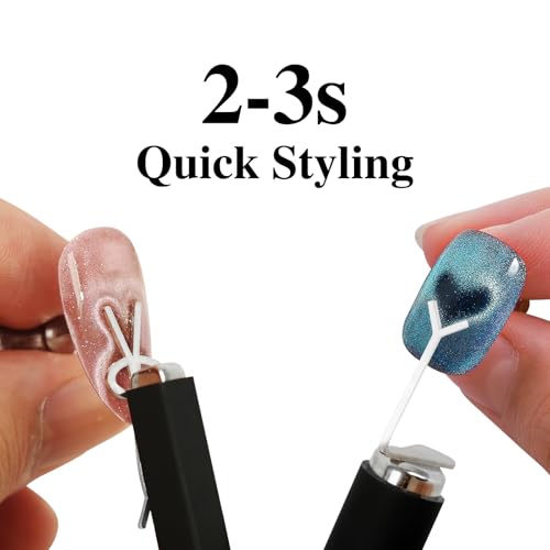 Cat Eye Nail Magnet Tool Set,2Pcs Cat Eye Magnet for Nails Pcs Stainless Steel Heart & Rabbit Cat Eye Nail Magnet Tool for Cat Eye Gel Nail Polish,Perfect for DIY or Nail Salon