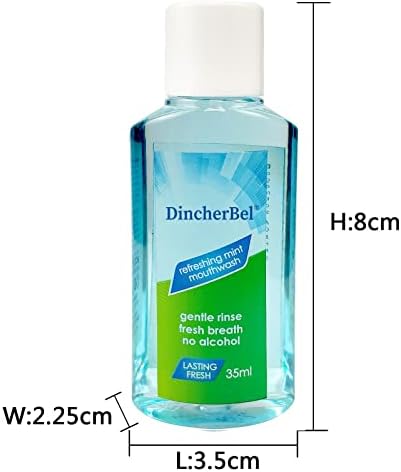 Mouthwash Travel Size, Portable Original Mint Mini Mouthwash Bulk, 35ml/1.2oz (24Pack, Mint)