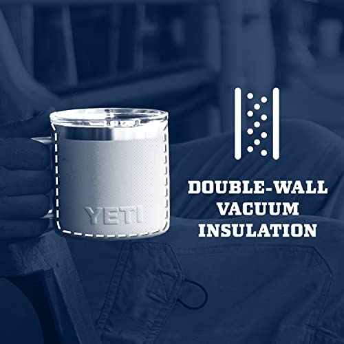 YETI Rambler 14 oz Mug, Vacuum Insulated, Stainless Steel with MagSlider Lid, White