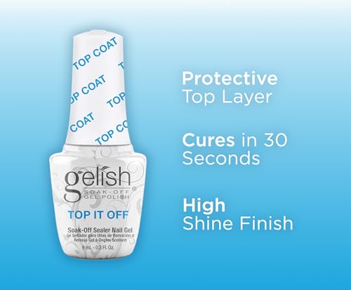 Gelish MINI Fantastic Four Kit – 9mL Each pH Bond Nail Prep, Foundation Base Gel, Top It Off Sealer Gel & Nourish Cuticle Oil – Professional Manicure Essentials