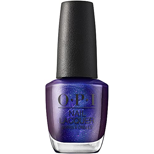 OPI Nail Lacquer Nail Polish | Opaque Dark Blue Purple Shimmer Chip Resistant Nail Polish | Vegan, Fast Drying, Streak Free