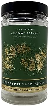 Bath & Body Works Shower Steamers 4.8 OZ / 136 G Bottle ( 6 Tablets ) - Pick Your Scent (Eucalyptus + Spearmint)