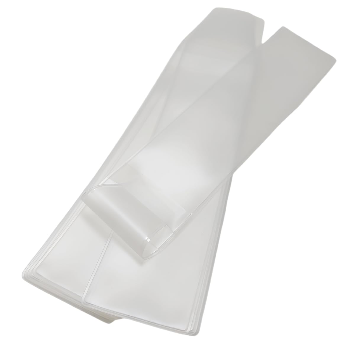 10Pcs 55x211cm/2.2x8.3 inch Translucent Frosted EVA Makeup Brush Guard Protectors Make Up Brush Holding Pouch Organizer Cosmetic Brushes Pen Portable Bags for Travel Home Use (Not Include Brushes)