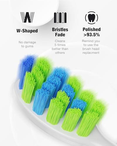 7AM2M Sonic Electric Toothbrush with 6 Brush Heads for Adults&Kids, One Charge for 120 Days, Wireless Fast Charge, 5 Modes, 40000VPM Powered Toothbrush, 2 Minutes Built in Smart Timer -Pink