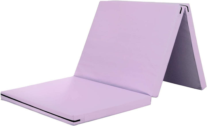 KaRaDaStyle Gymnastics Mat 3-Folding Stretch Mats 71"x31"x2" Exercise Muscle Training Children Play Horizontal Bar Mat Yoga Sports Soundproof Home Use (Purple/3-fold)