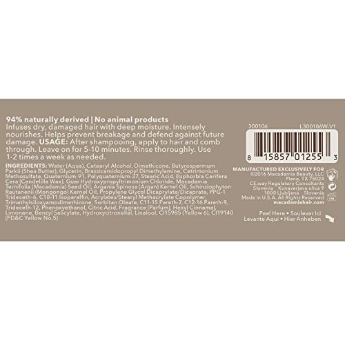 Macadamia Professional Hair Care Products Ultra Rich Repair Masque - For Thick Curly Hair - Color-Safe, Cruelty-Free and 100% Vegan - 2 Fl. Oz.