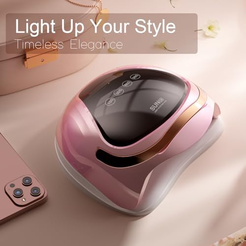 248W UV LED Nail Lamp, Nails Dryer for Gel Nail Polish, Fast Curing with Automatic Sensor 4 Timers and LCD Display Gift for Women and Girls