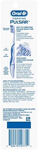 Oral-B Pulsar Battery Toothbrush with Charcoal Infused Bristles, Soft, 2 Count