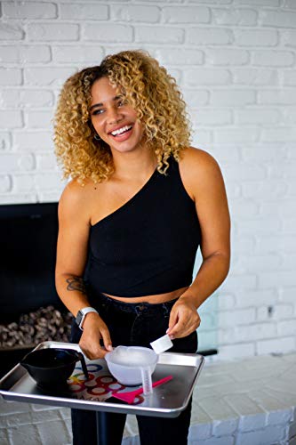 FRAMAR Color Bowl with Cleaner Set – Color Bowls For Hairstylist, Hair Dye Bowl With Brush Cleaner and Rubberized Bottom, Salon Supplies, Salon Essentials – 2 Pack