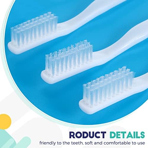 CHENGU 200 Pack Individually Wrapped Disposable Toothbrush Bulk Single Use Toothbrush with Soft Bristle for Women Men Adult Hotels Guest Travel Donation(White)