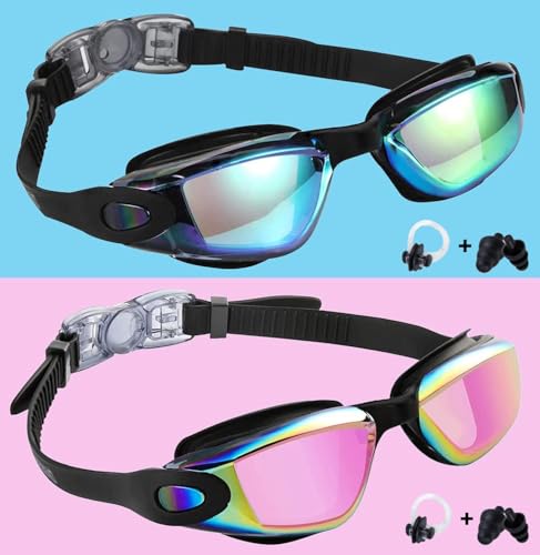 Aegend Kids Swim Goggles, Pack of 2 Swimming Goggles for Children Boys & Girls Age 3-14