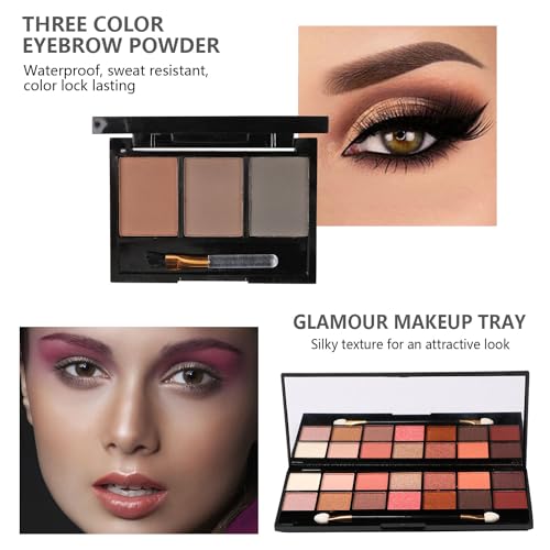 Makeup Set for Girls, Rainbow Makeup Kit, Beauty Boxes with Brushes and Cosmetics, Fashionable Makeup Case Organizer, Pink