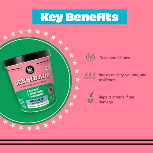 Lola From Rio - Densidade - Hair Mask For Fine, Weak, Brittle Hair, and Hair loss Problems, Stimulate Hair Growth and Improves Hair Resistance, Density, and Volume 8.11 Fl-Oz