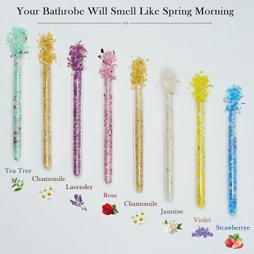 Bath Salt Gift Set for Women – 8 Pack Epsom and Dead Sea Salt with Essential Oils, Daily Relaxing Soak for Tub or Foot Bath, Travel Size, 1oz Each