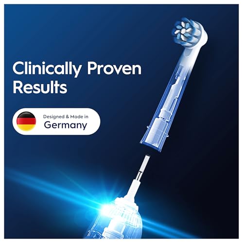 Oral-B Pro Sensitive Clean Electric Toothbrush Head, X-Shaped & Extra Soft Bristles for Gentle Brushing & Plaque Removal, Pack of 4 Toothbrush Heads, White