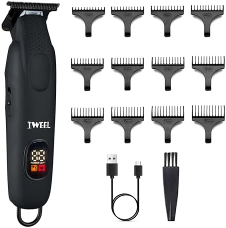 Beard Trimmer for Men Professional Hair Trimmer for Men Hair Clippers Eletric Razor Shavers Zero Gapped T Blade Edgers Liners Cordless Rechargeable Mustache Grooming Kit for Body